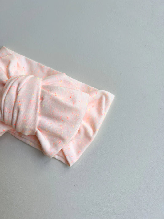 Ellie Speckled Oversized Topknot - Sherbet