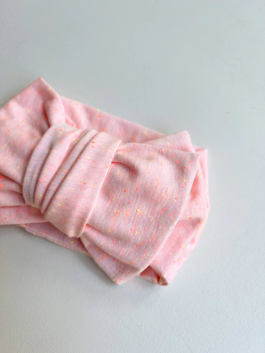 Ellie Speckled Oversized Topknot -Fairy Floss