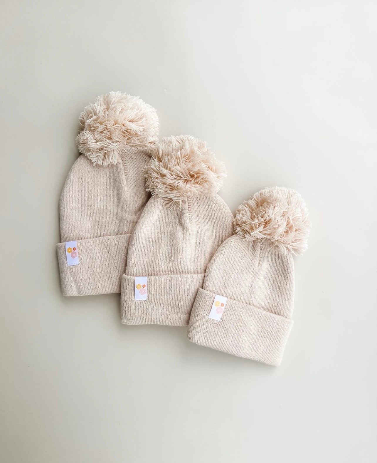 Pom Beanie - Nude