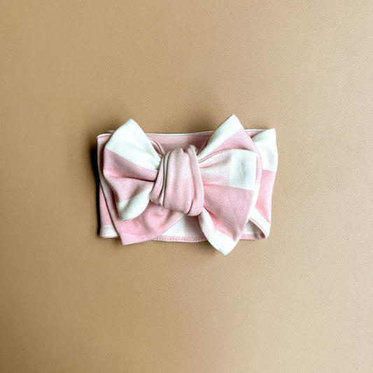 Musk Pink Gingham Oversized Topknot