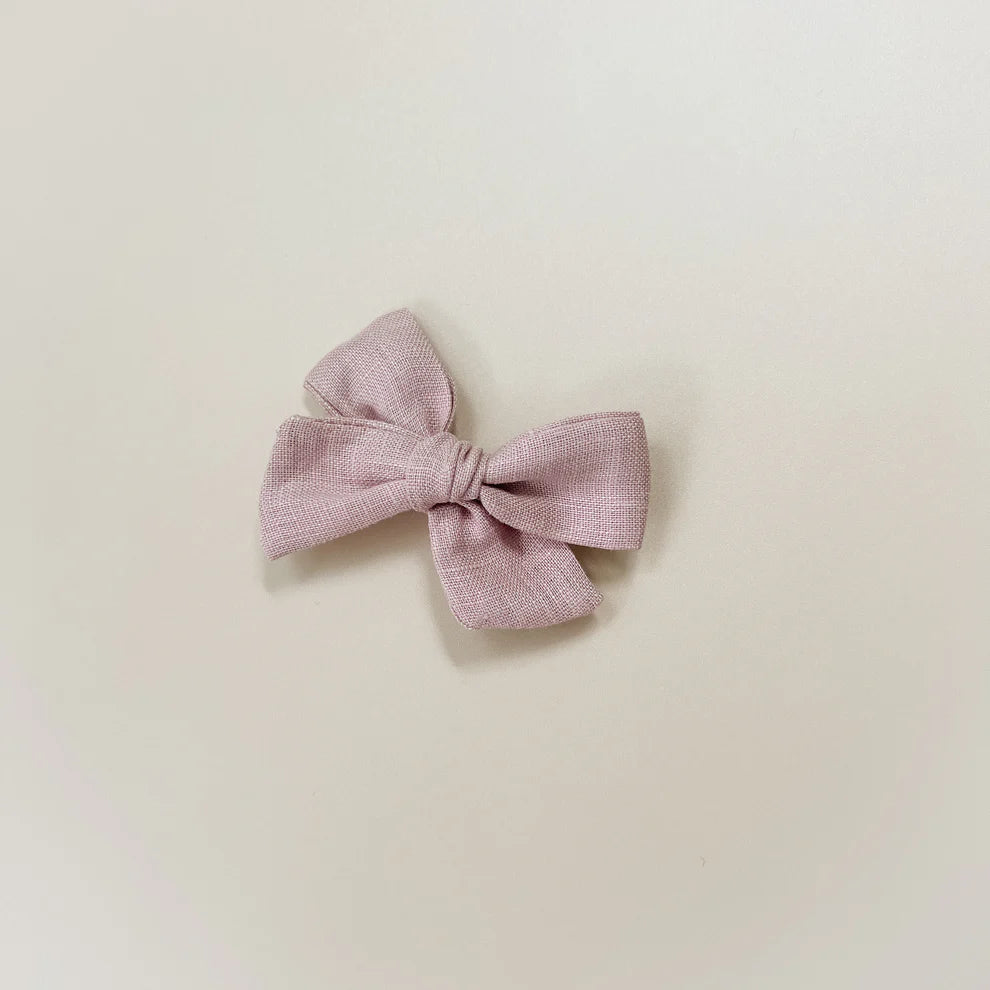 Lilac Linen Pinwheel Bow