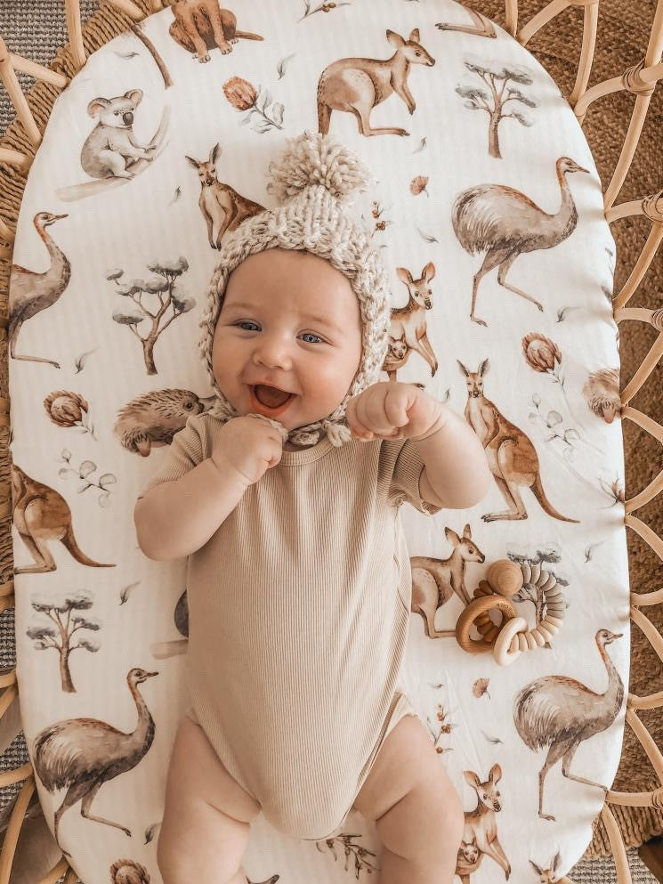 Australiana - Bassinet / Change Mat Sheet