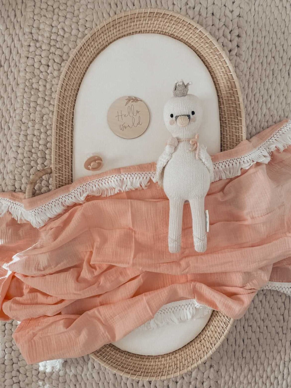 Pink Fringe Swaddle