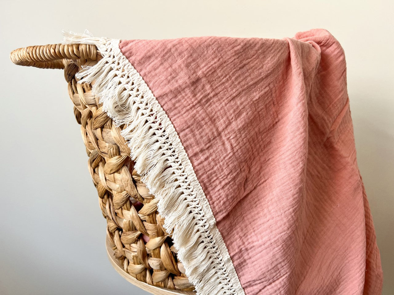 Rose Fringe Swaddle