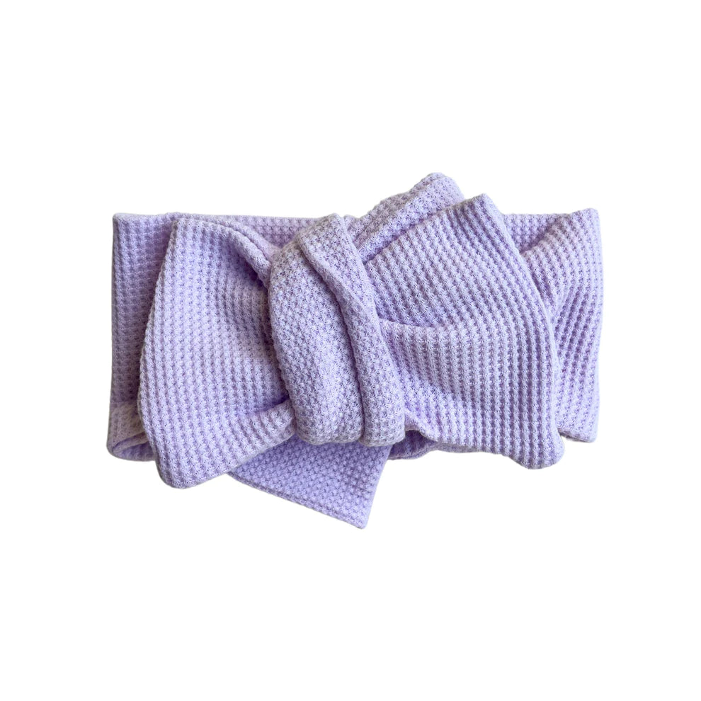 Bowie Waffled Oversized Topknot - Pastel Lilac