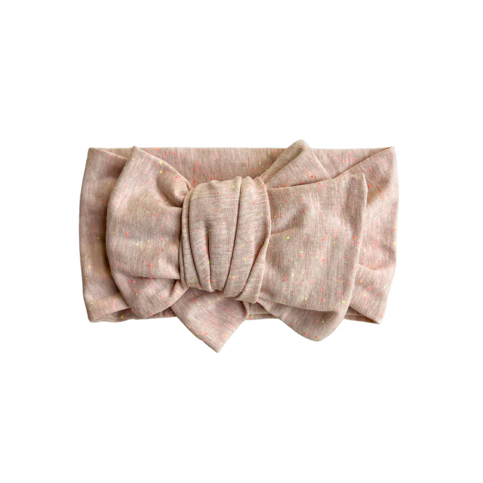 Ellie Speckled Oversized Topknot - Cookie