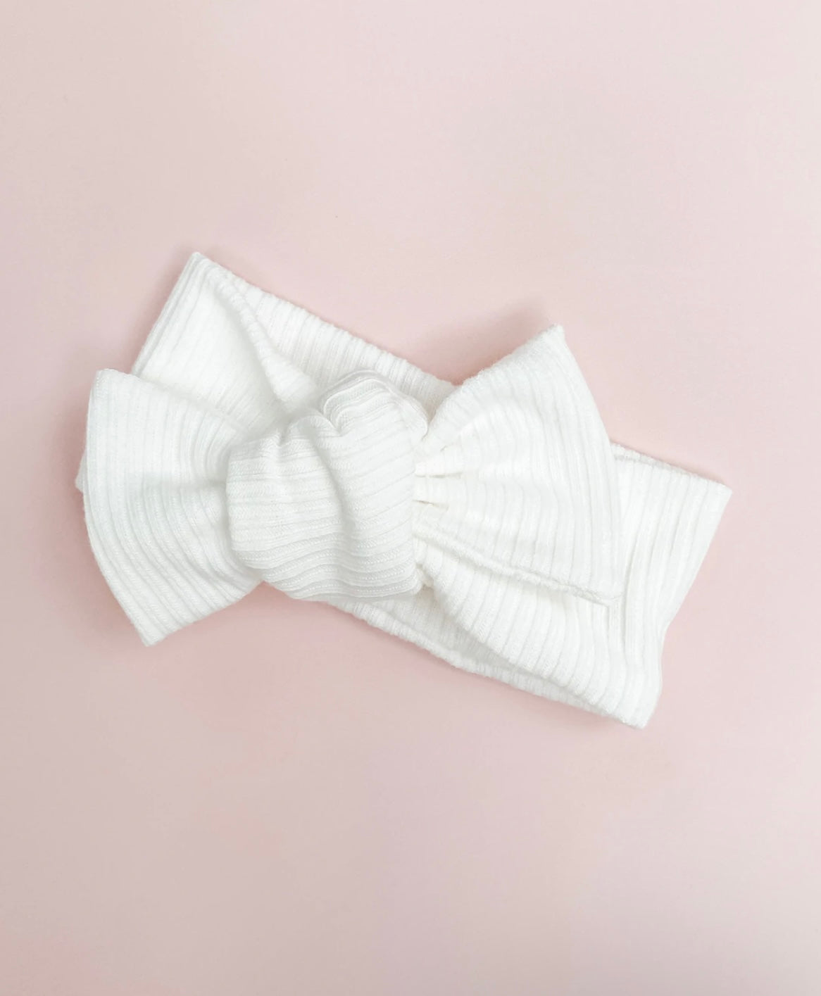 Olivia Rib Topknot - White