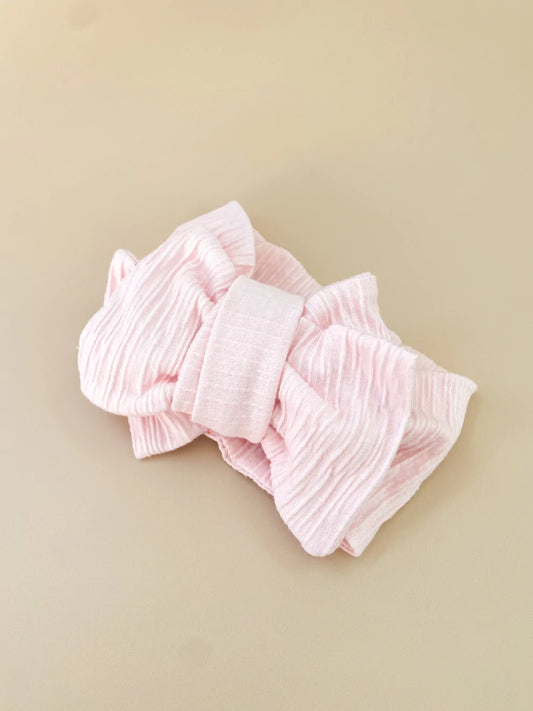 Reevie Oversized Topknot Baby Pink