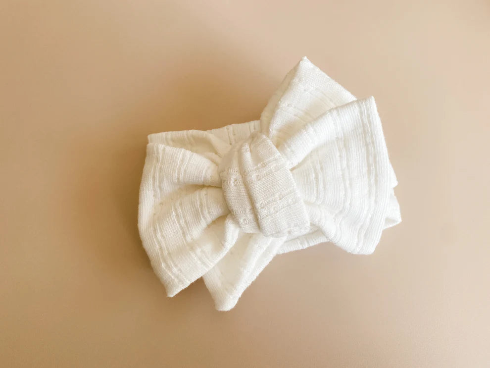 Harper - Oversized Topknot, White