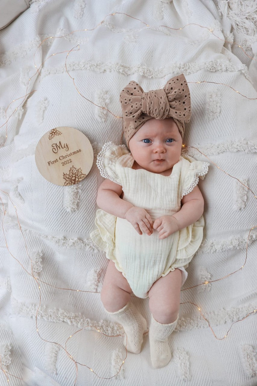 Bambi Eyelet Oversized Topknot - Hazelnut