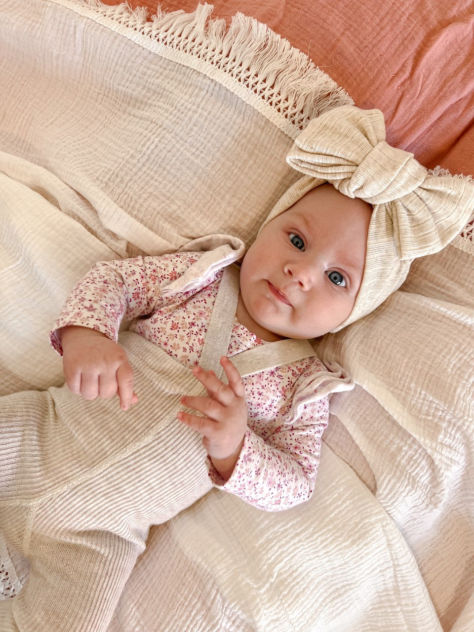 Marli Rib Topknot - Oat