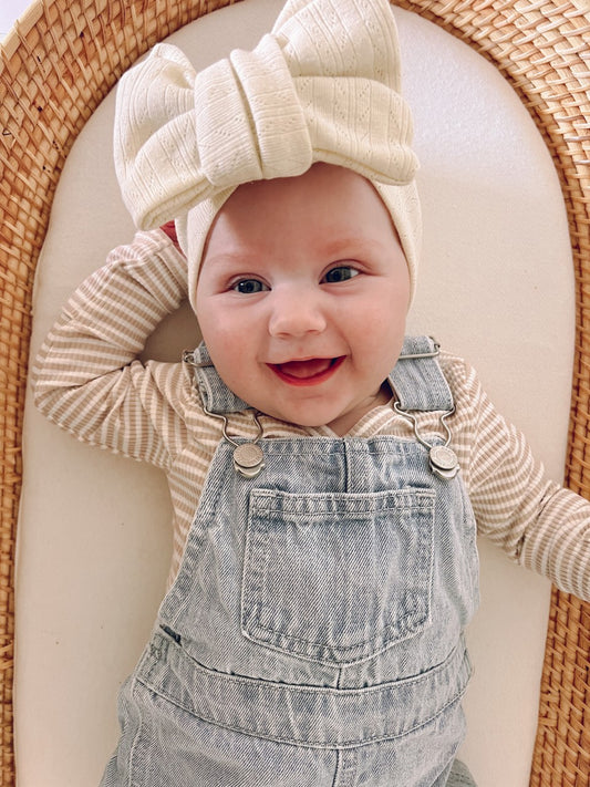 Marli Rib Topknot - Oat