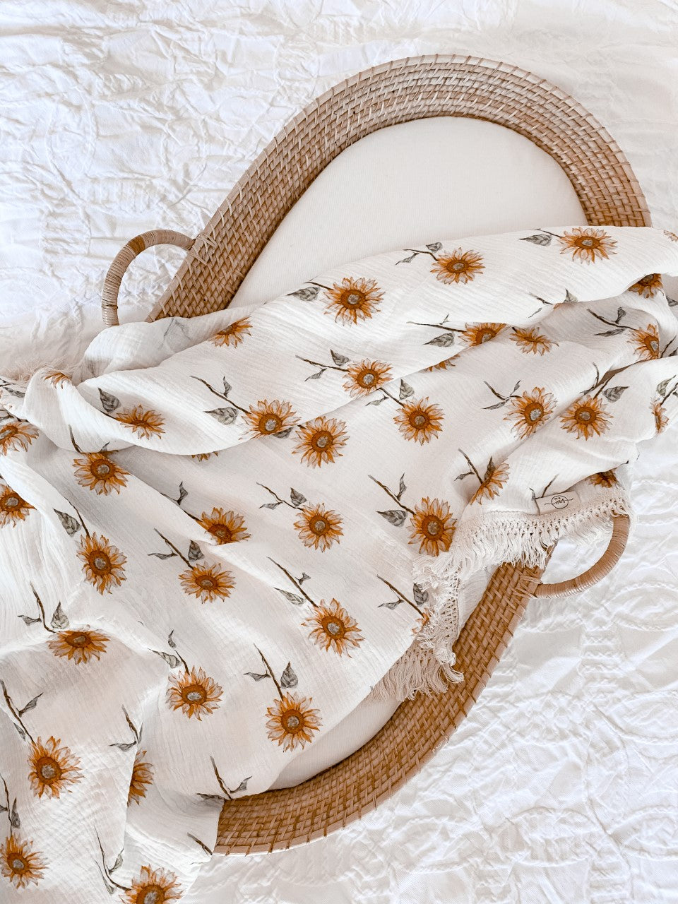 Sunflower Fringe Swaddle